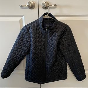 Lands end black quilted jacket